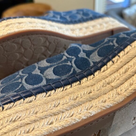Coach Carmela Espadrille In Signature Denim - Picture 8 of 10